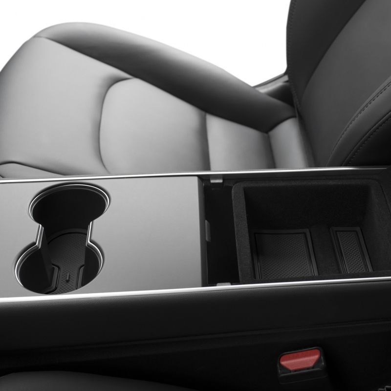Gummimatter - koppholdere og midtkonsoll- Tesla Model 3