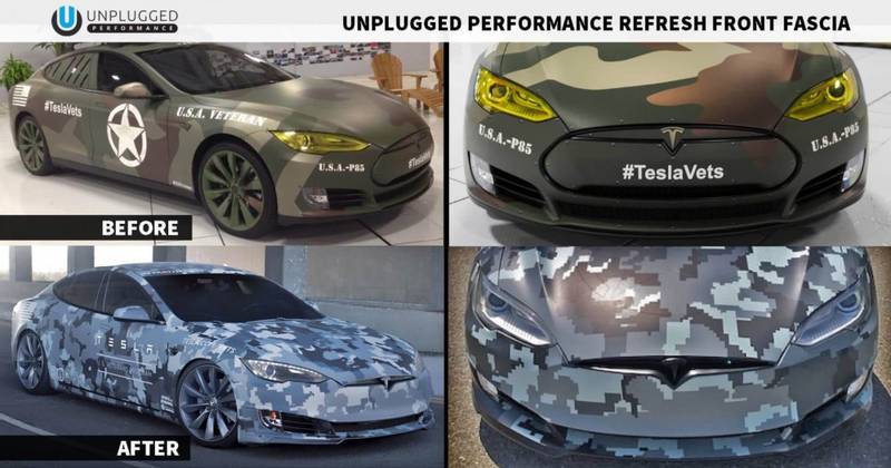 Facelift frontfanger - Unplugged Performance - Tesla Model S