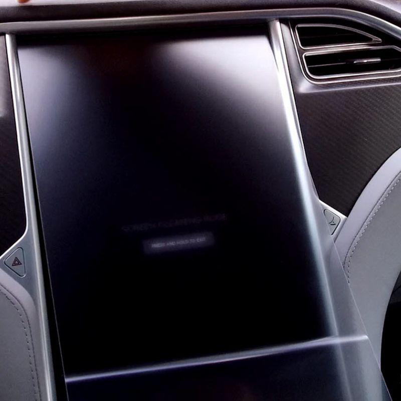 Skjermbeskytter - klart herdet 9H glass - Tesla Model S / X
