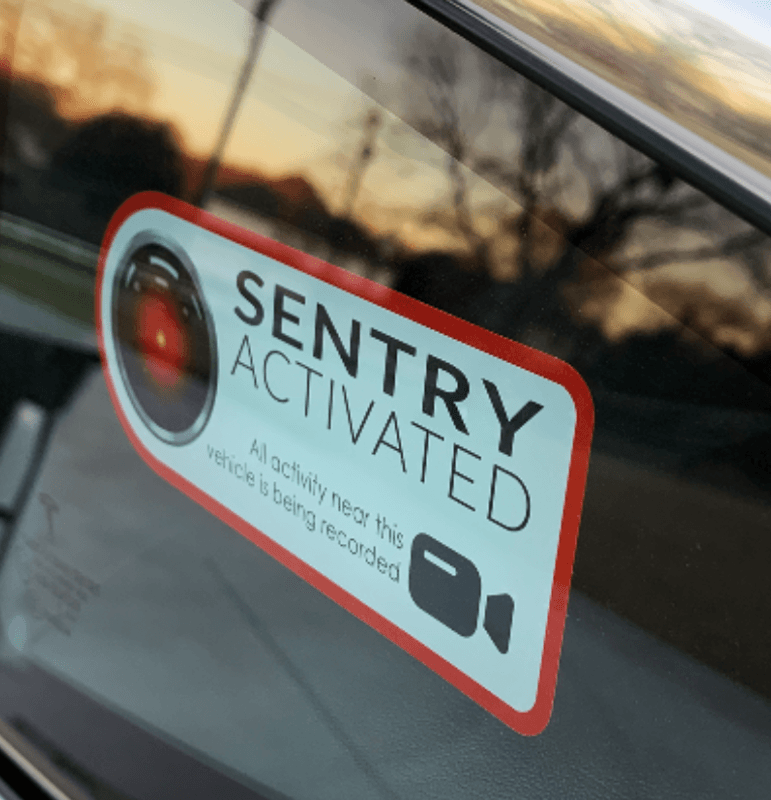 Sentry Mode sticker - Tesla