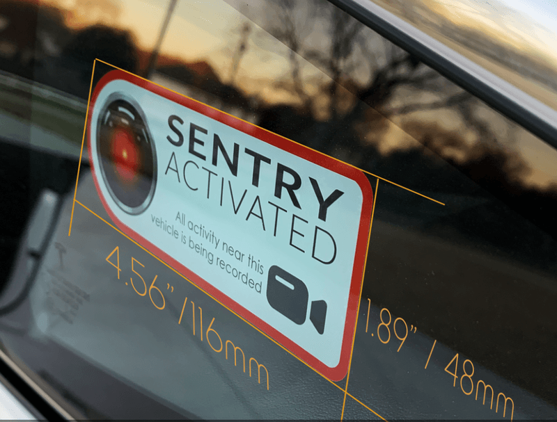 Sentry Mode sticker - Tesla