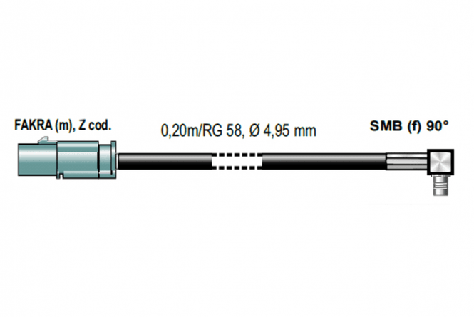 Main Image ANTENNENSYSTEME Antenne adapter FAKRA (Han) - SMB (Hun)