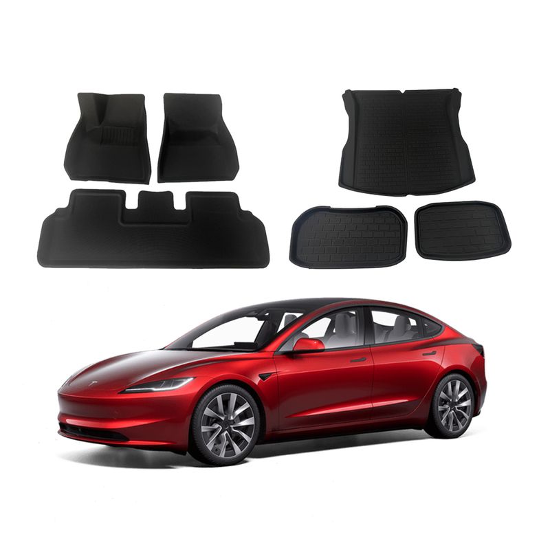 All weather mats Tesla Model 3 Highland complete kit