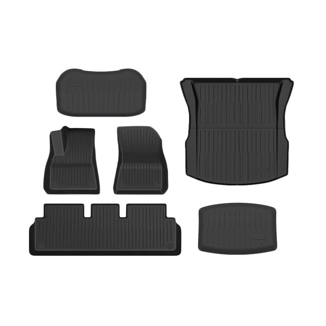 Main Image Tesla Model 3 (19-23) - complete set of TPE floor mats ...